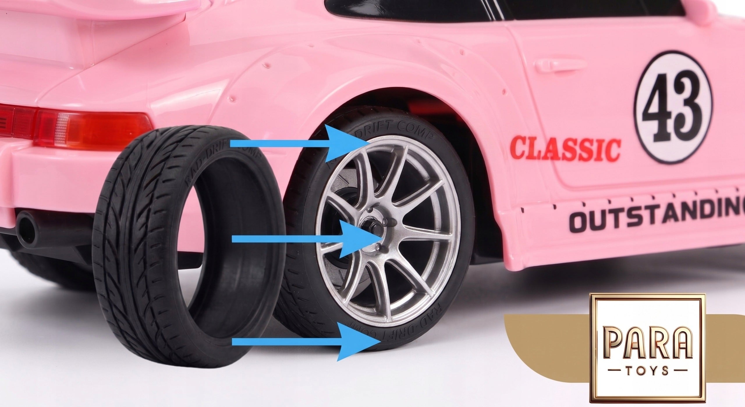 Remote Control Car for Girls with Gyroscope, Pink Drift Set Manufacturer code SAMOCHÓD ZDALNIE STEROWANY RÓŻOWY PaRa Toys