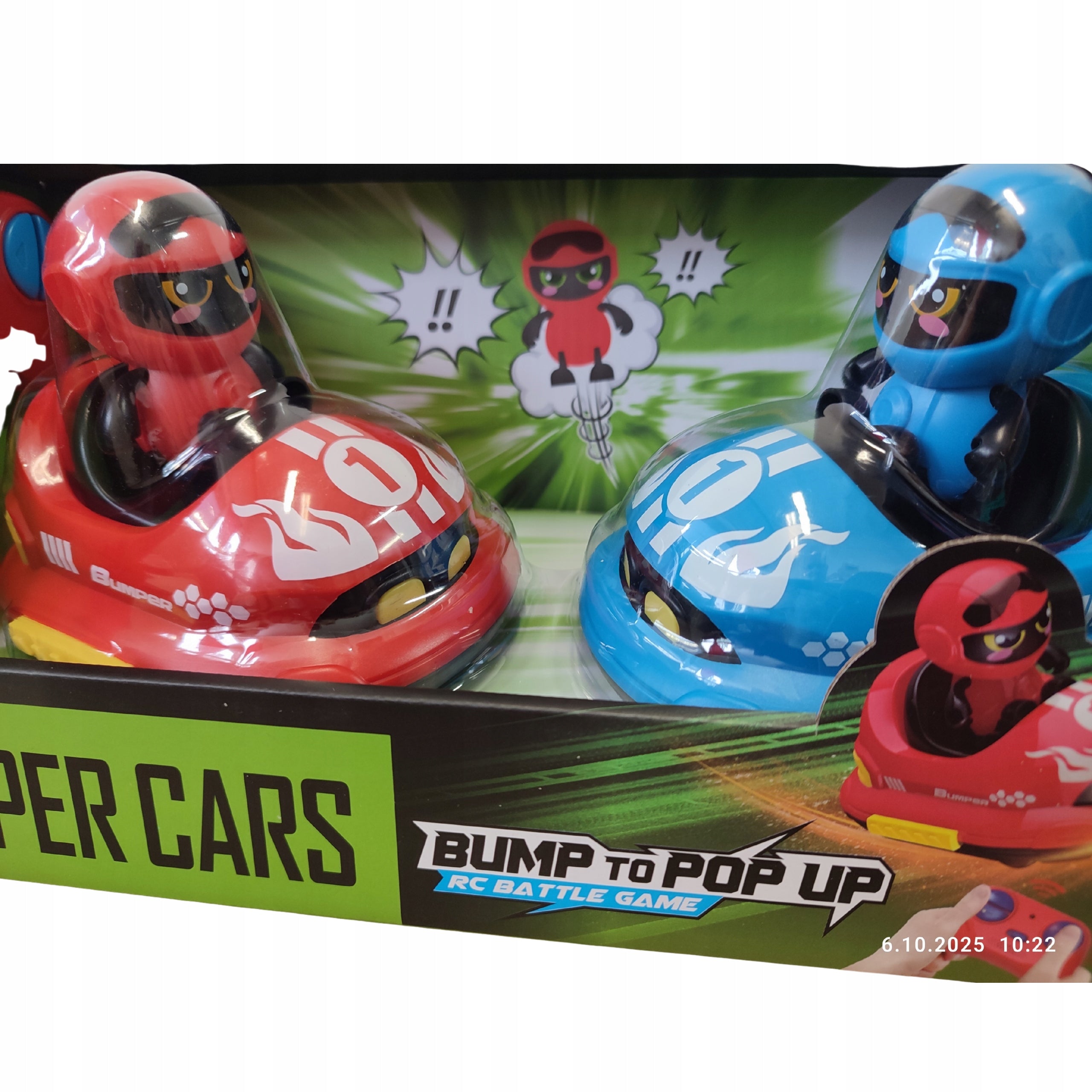 Remote Controlled AUTO CAR Speed Bumper Cars Go-Kart Battle For 2 Players Packaging status original