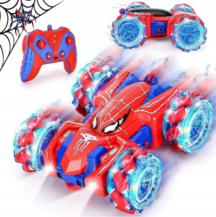 Remote Controlled Car 360 Degrees 15km/h - Red Spiderman Kid's age 6＋ years