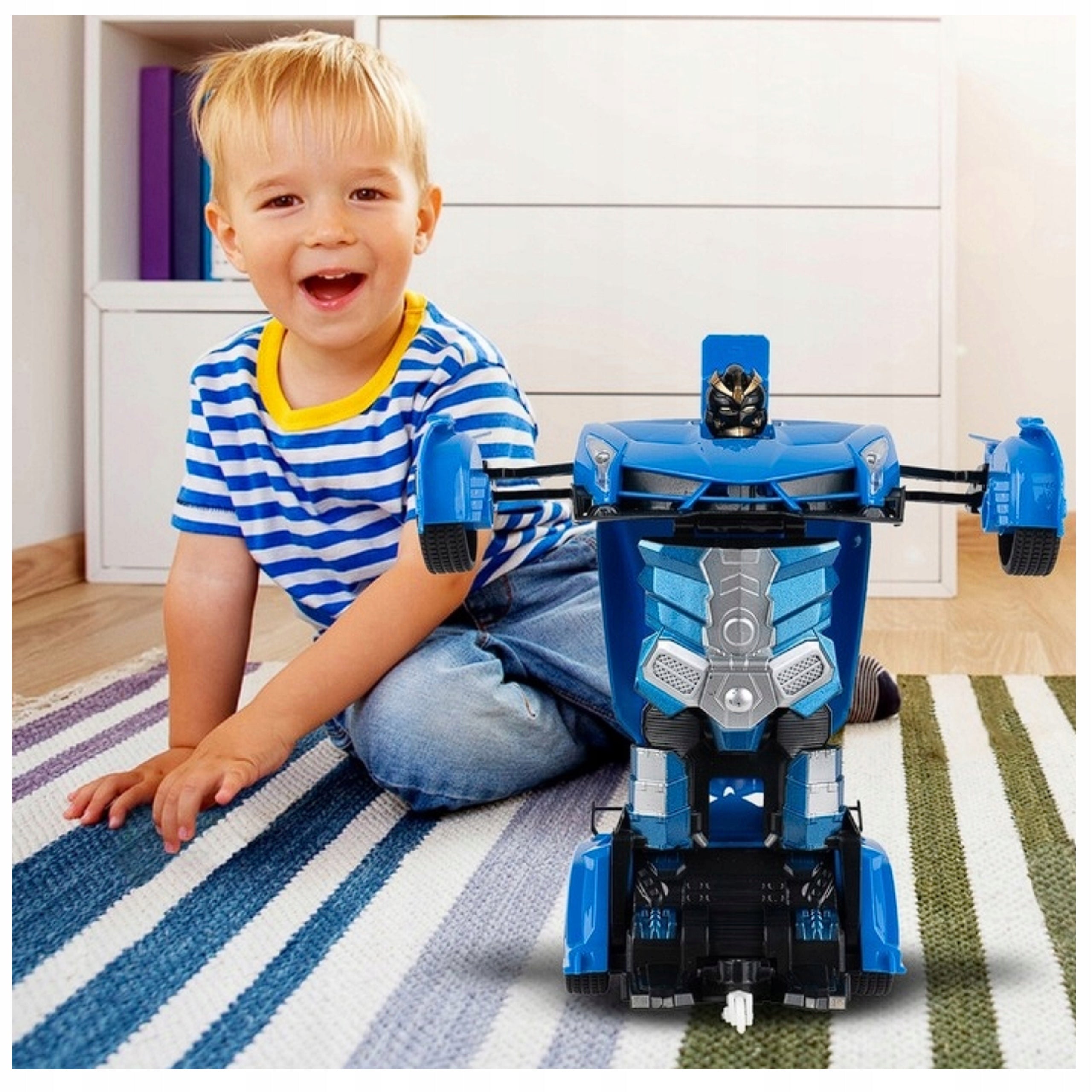Remote Controlled Car Auto Robot Transforming Vehicle 2in1 LED Remote Control Packaging status original