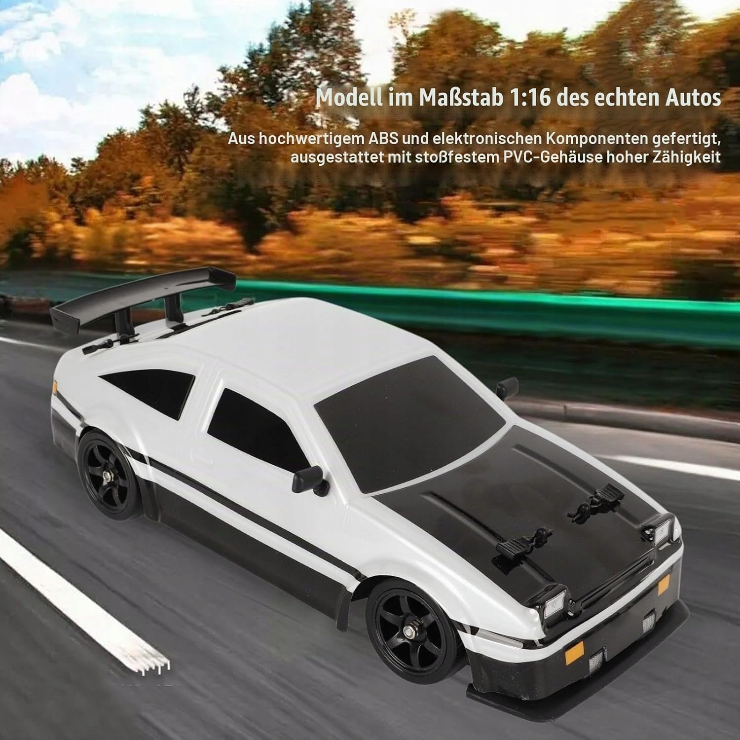 Remote Controlled Car HB Toys Drift 1:16 White with LED Effects Brand HB Toys