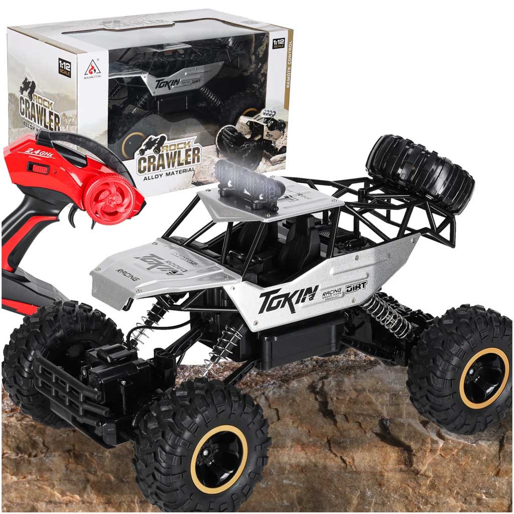 Remote Controlled Car RC Rock Crawler 1:12 4WD METAL silver