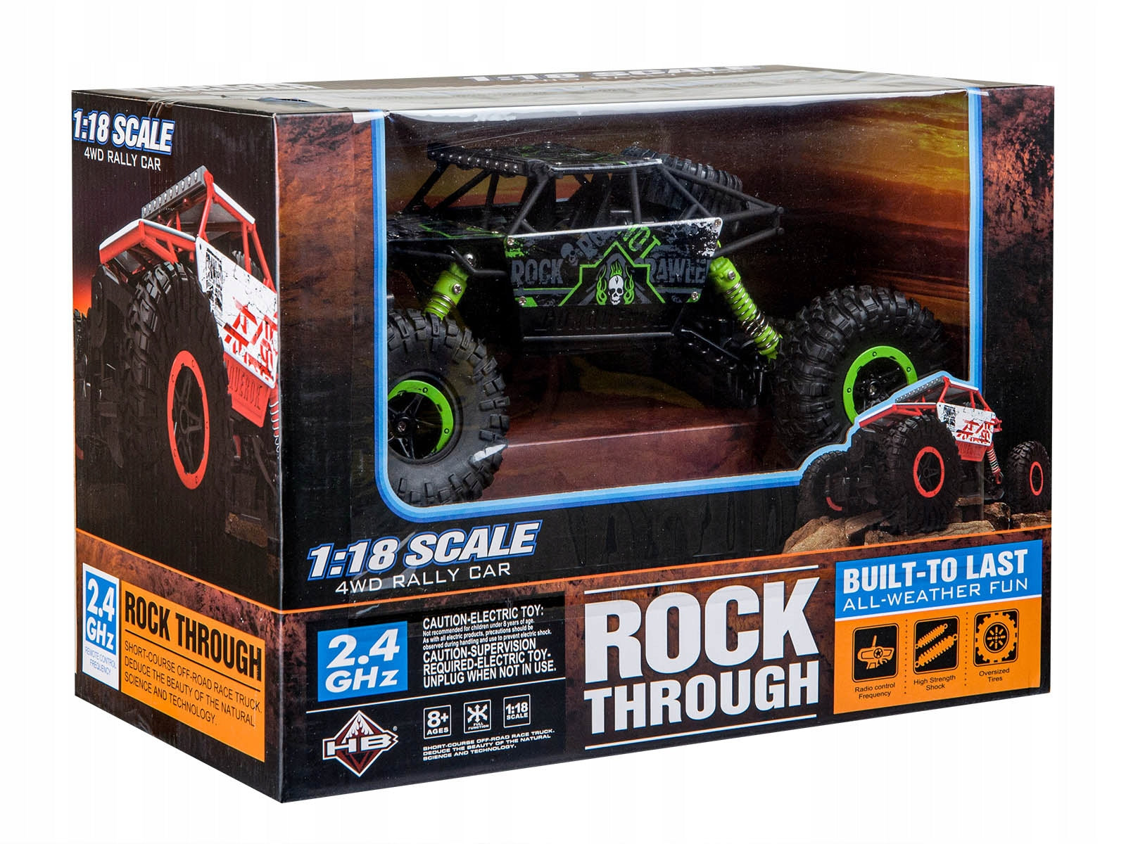 Remote Controlled Car RC Rock Crawler HB 2,4GHz 1:18 Kik Kid's age 8＋ years