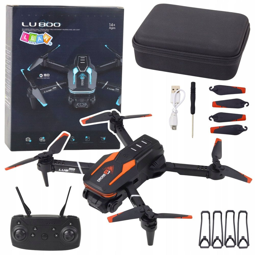Remote Controlled Drone LU800 Camera LED Light Orange