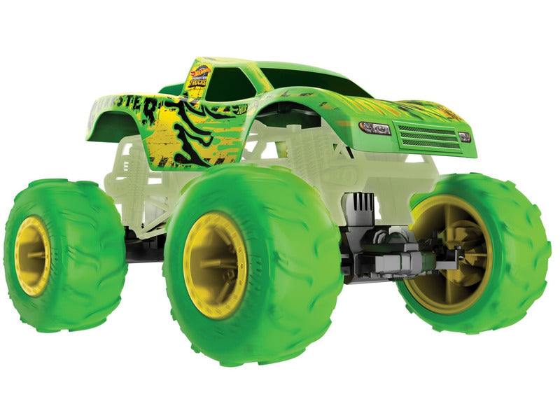 Remote Controlled Monster Truck Hot Wheels Gunkster Glowing in the Dark Brand Hot Wheels
