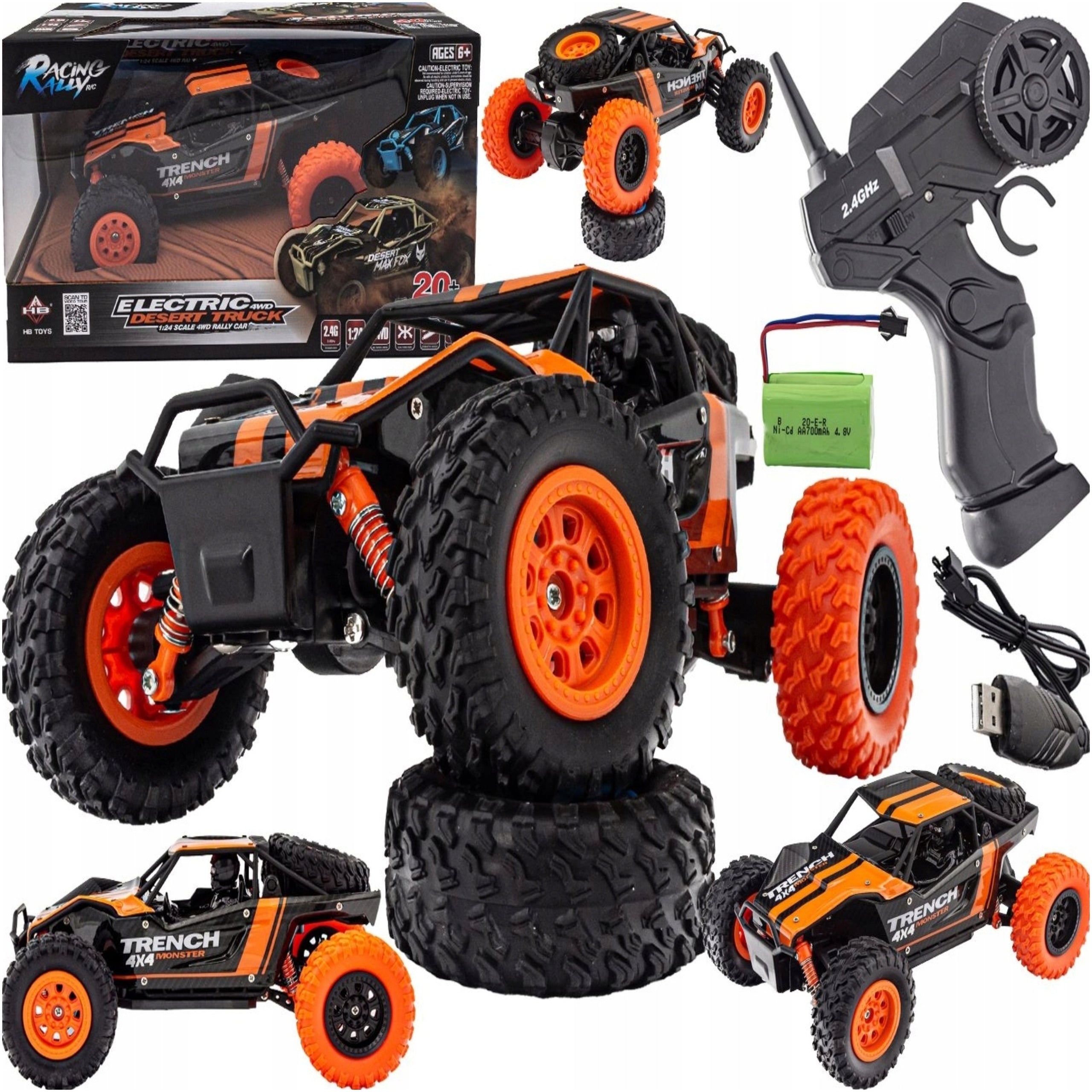 Remote Controlled Off-Road Car Large 4x4 Auto For Battery Operated Remote Control