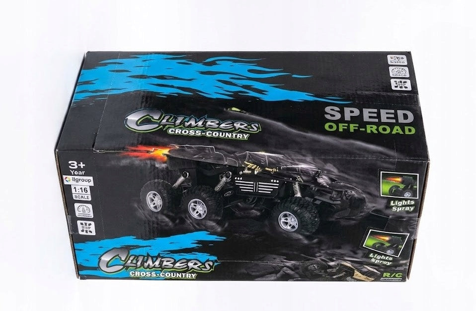 Remote Controlled RC 6x6 Off-Road Car with Smoke Function, LED Lights Brand Ciuciubabka