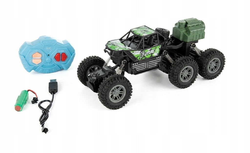 Remote Controlled RC 6x6 Off-Road Car with Smoke Function, LED Lights Manufacturer code 340342Aleksiazka
