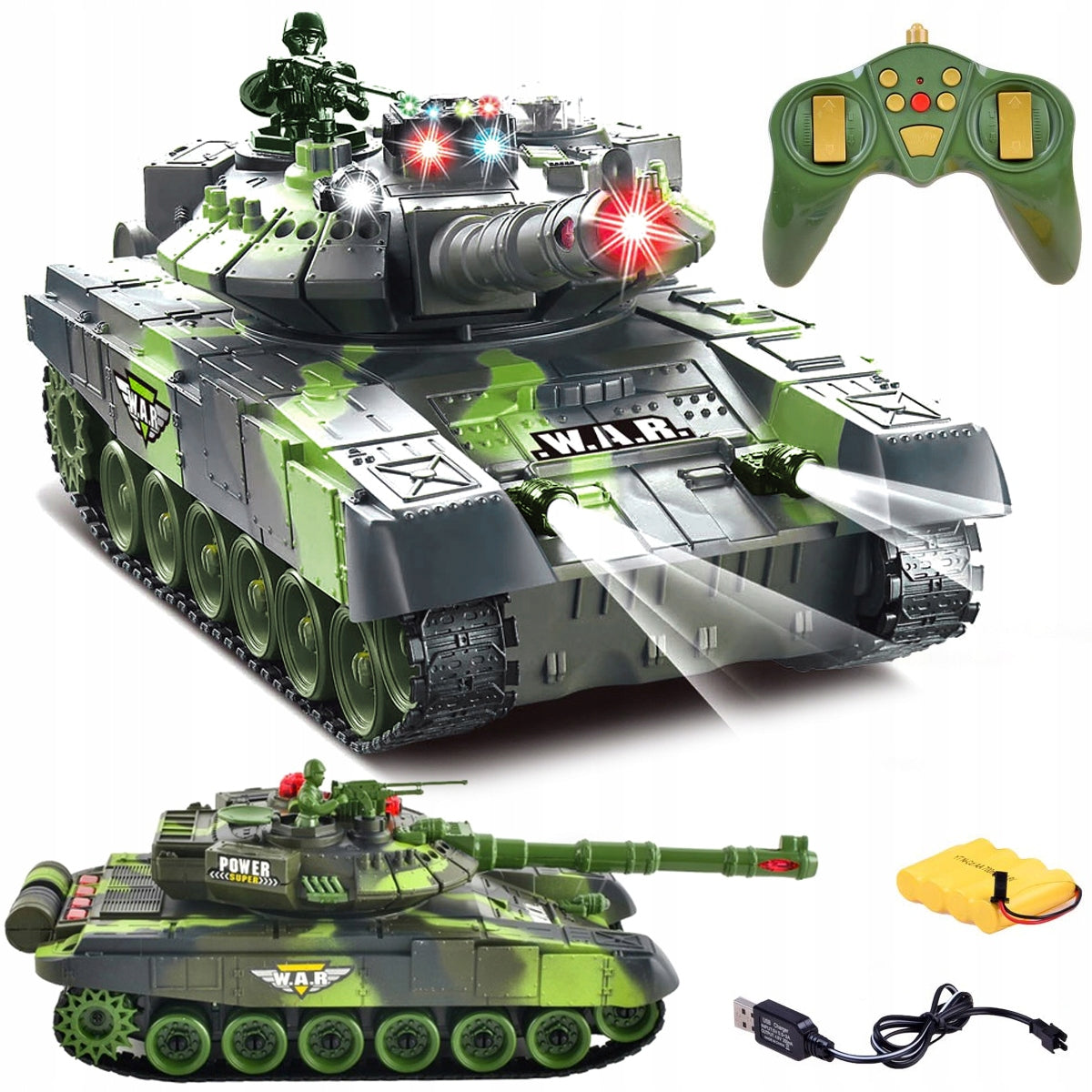 Remote Controlled RC Tank Battle Tank War Tank MORO Effects Led + Remote Control