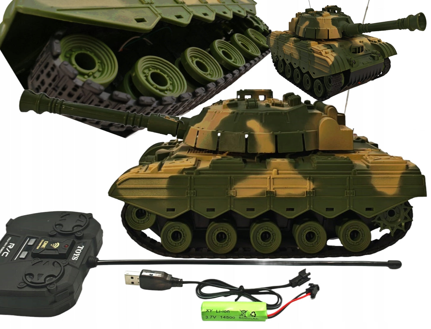 Remote Controlled Tracked TANK for RC Remote Control Green