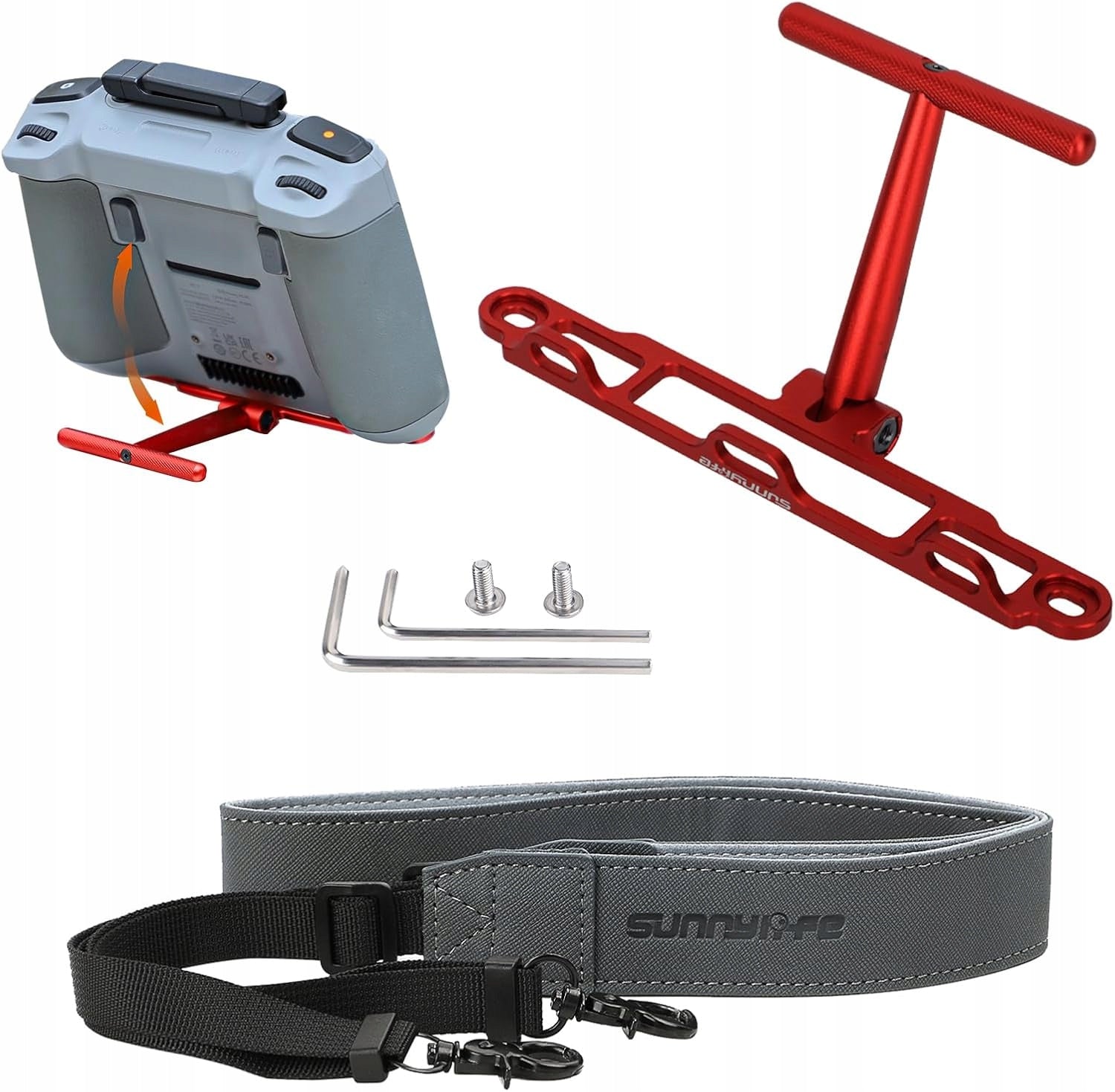 Remote Controller Bracket Mount for DJI RC/RC 2, with Lanyard Neck Strap Model DJI RC/RC 2