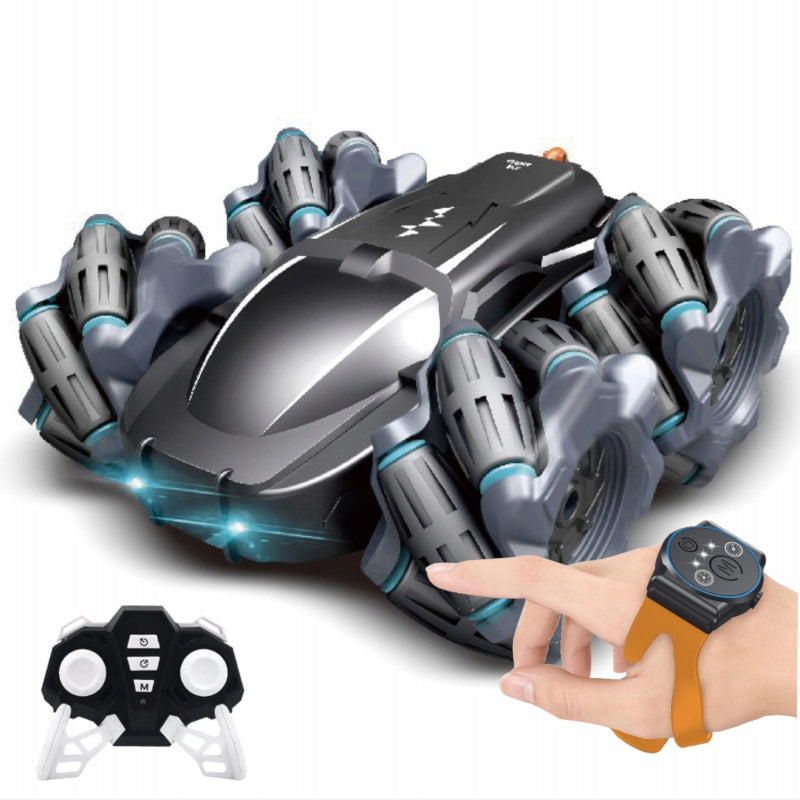Remote controlled car with remote control with Lemon 4x4 360° LED band