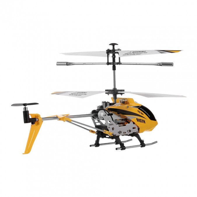 Remote controlled helicopter for RC remote control SYMA S107H 2. 4GHz RTF yellow Kid's age 3＋ years