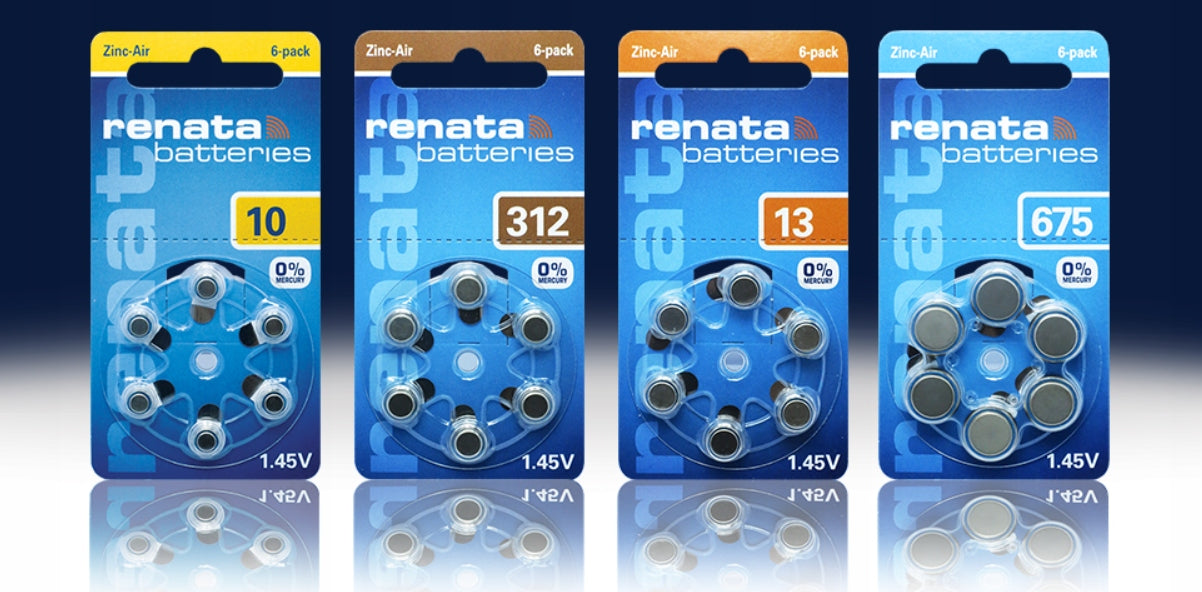 Renata 13 Hearing Aid Batteries PR48 Hearing Aid Battery - 6 Pack Packaging status original