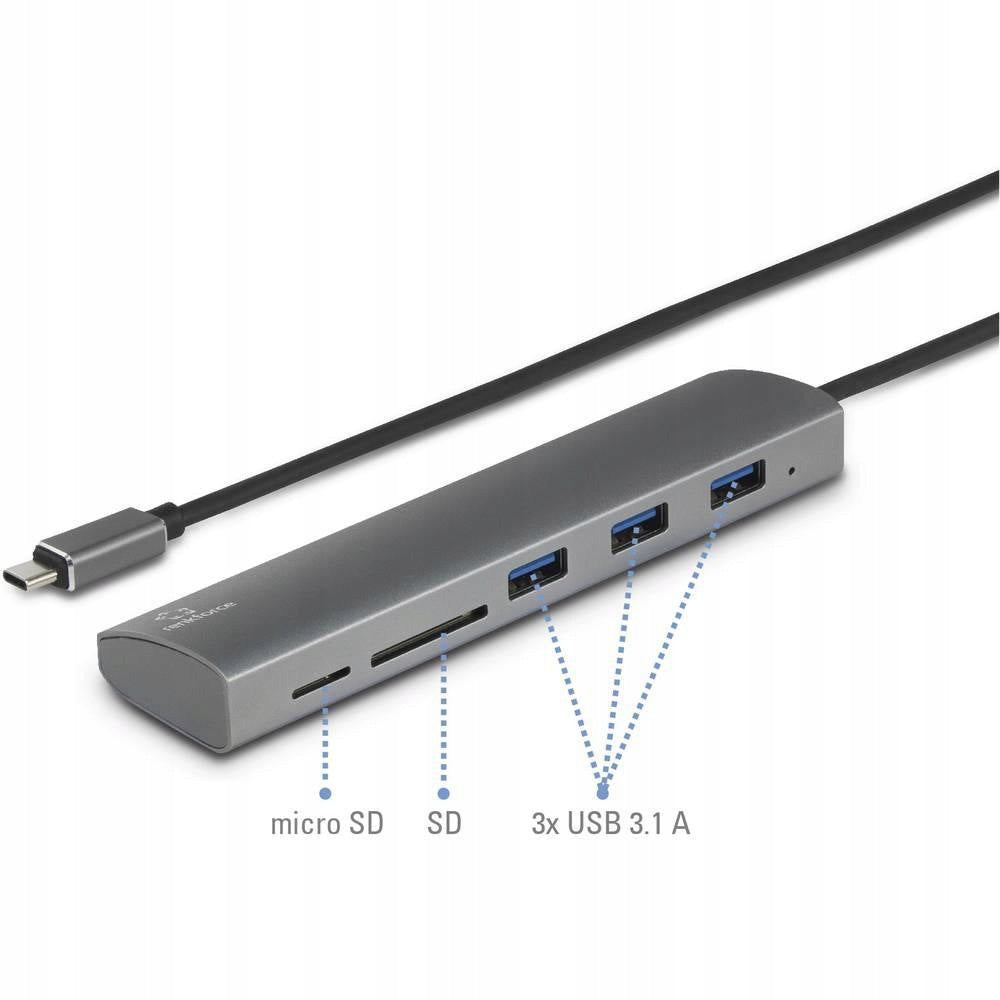 Renkforce 5x USB 3.1 SD microSD microSDHC hub Manufacturer code RF-3374948