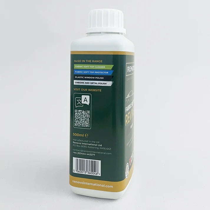 Renovo Soft Top Reviver Barva na střechy cabrio černá 500 ml Packaging status original