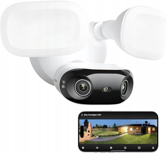 Reolink Elite Floodlight WiFi Camera 6 4K 180° 3000lm AI Class E Panorama