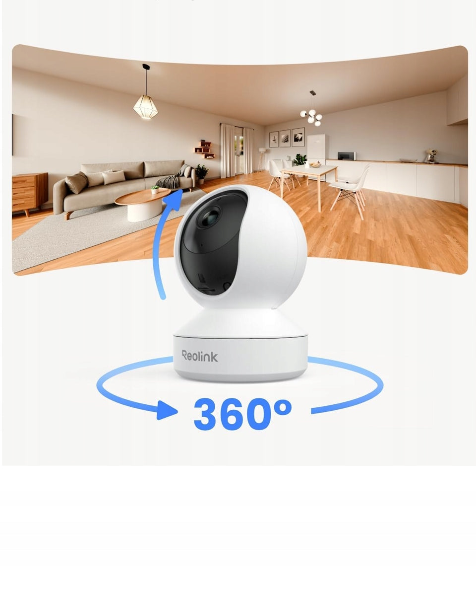 Reolink surveillance camera E1 4MP, 360° with auto-tracking, Wi-Fi Manufacturer code 6978285031177