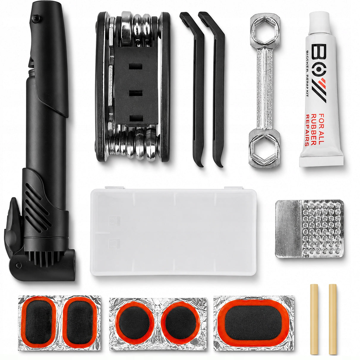 Repair Bike Tool Set 16in1 Multitool Patches Imbusy Pouch Service Model 51786