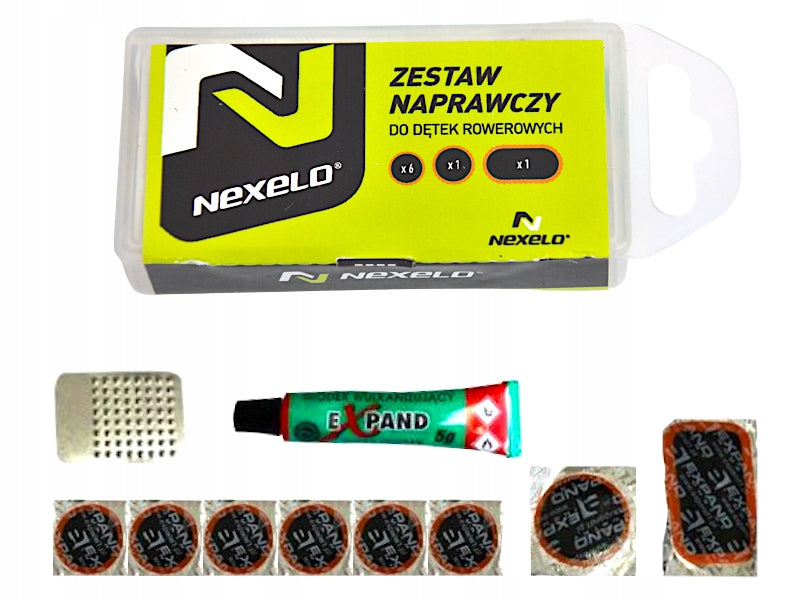 Repair kit for inner tubes 6 patches glue NEXELO 244319NEX