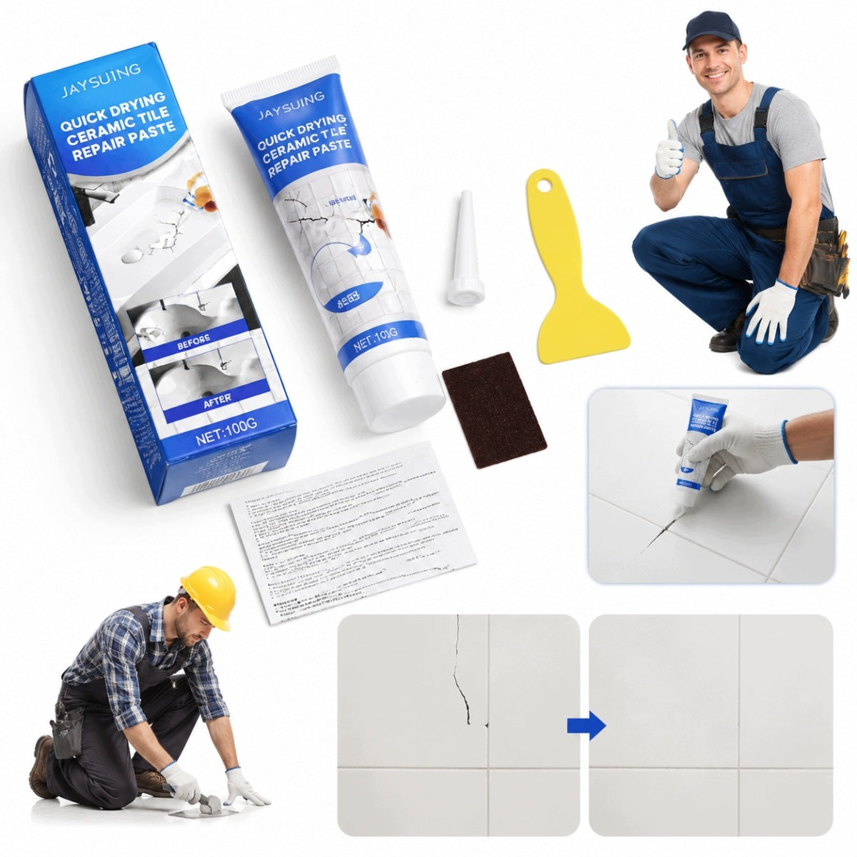 Repair kit for shower trays of crack scratches holes NEW