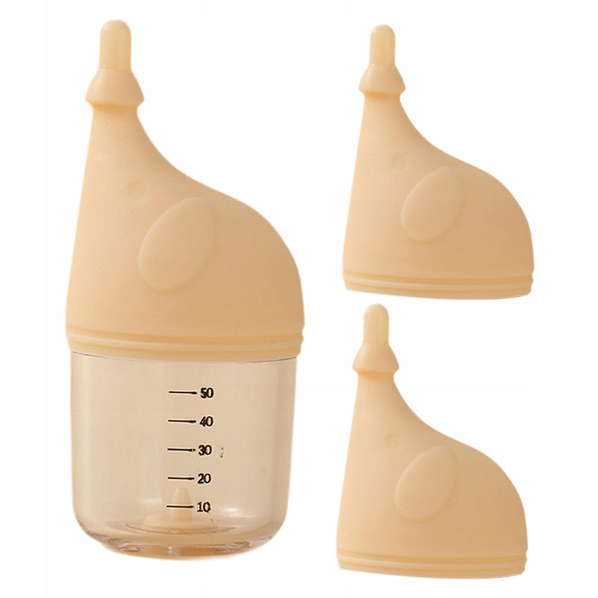Replaceable Nipples 50ml Pet Feeder Set Kitten Bottle Feeding Orange Yellow