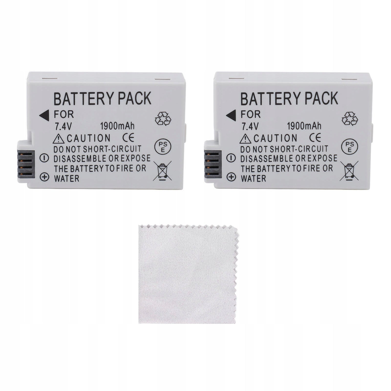 Replacement Camera Battery, 2PCS LP E8 Camera Lithium Battery 7,4V 1900mA