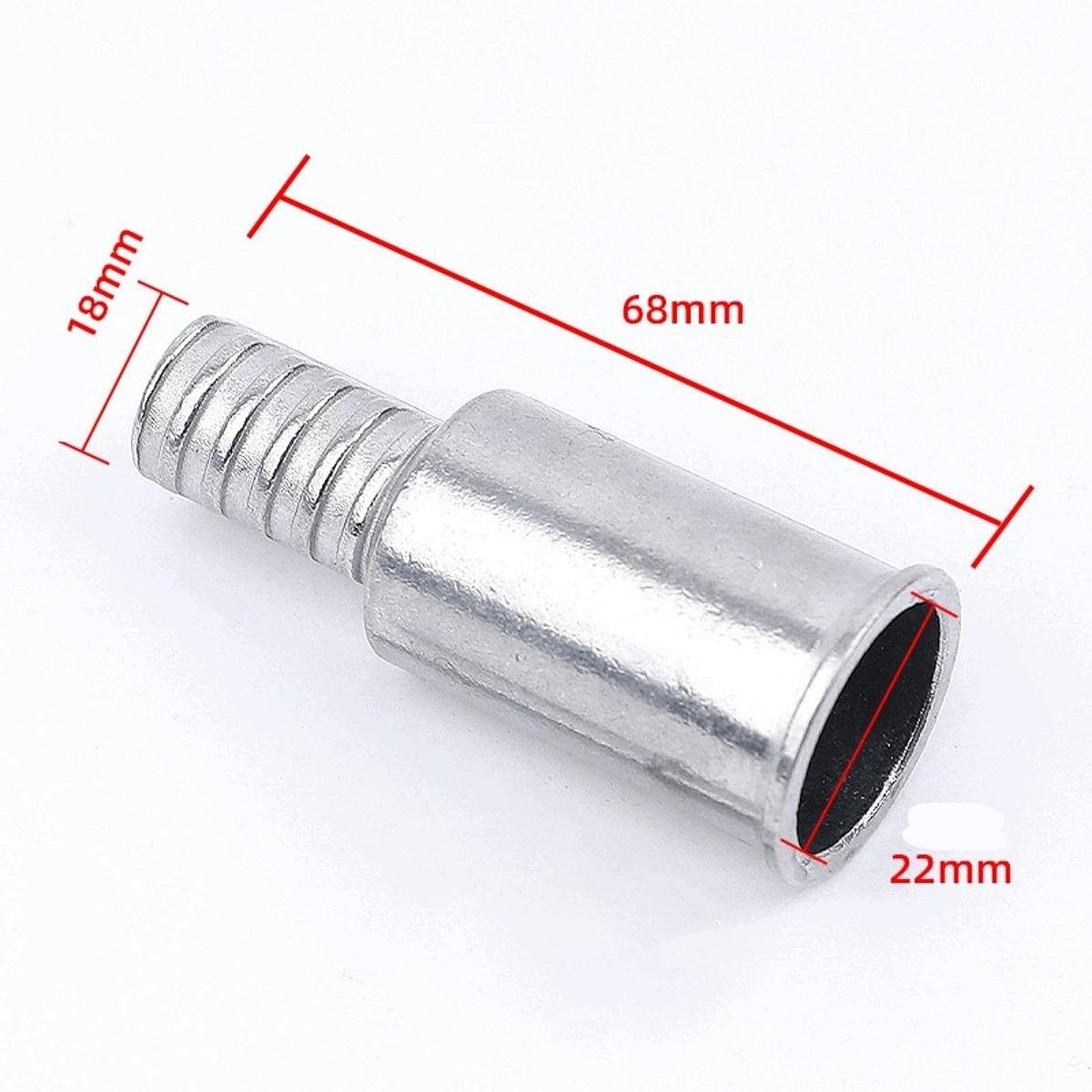 Replacement Push Broom Handle Threaded Tip Connector, silver 22mm 1pc Packaging status original