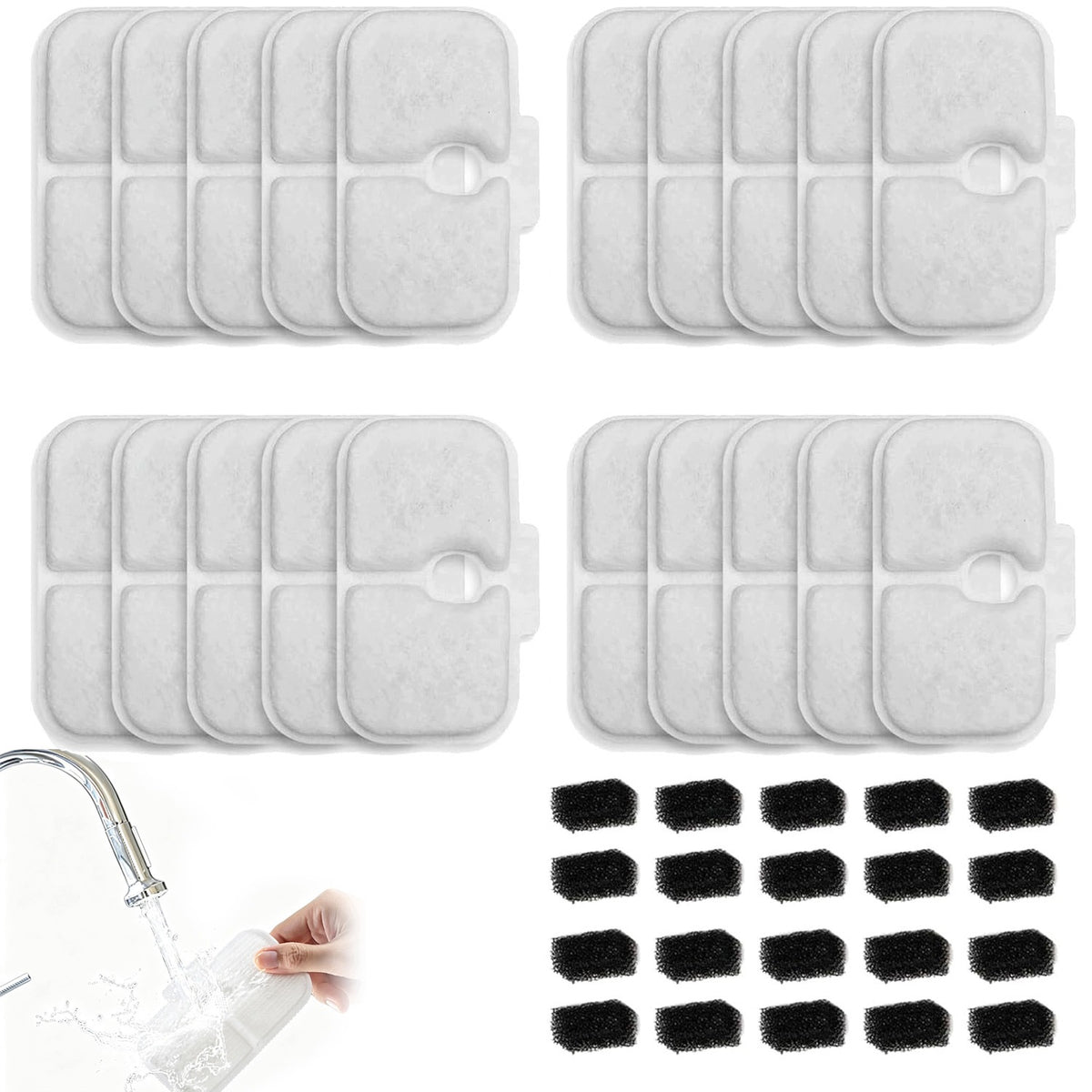 Replacement Sponge Filter For Cat Drinker Dog 20pcs Durable