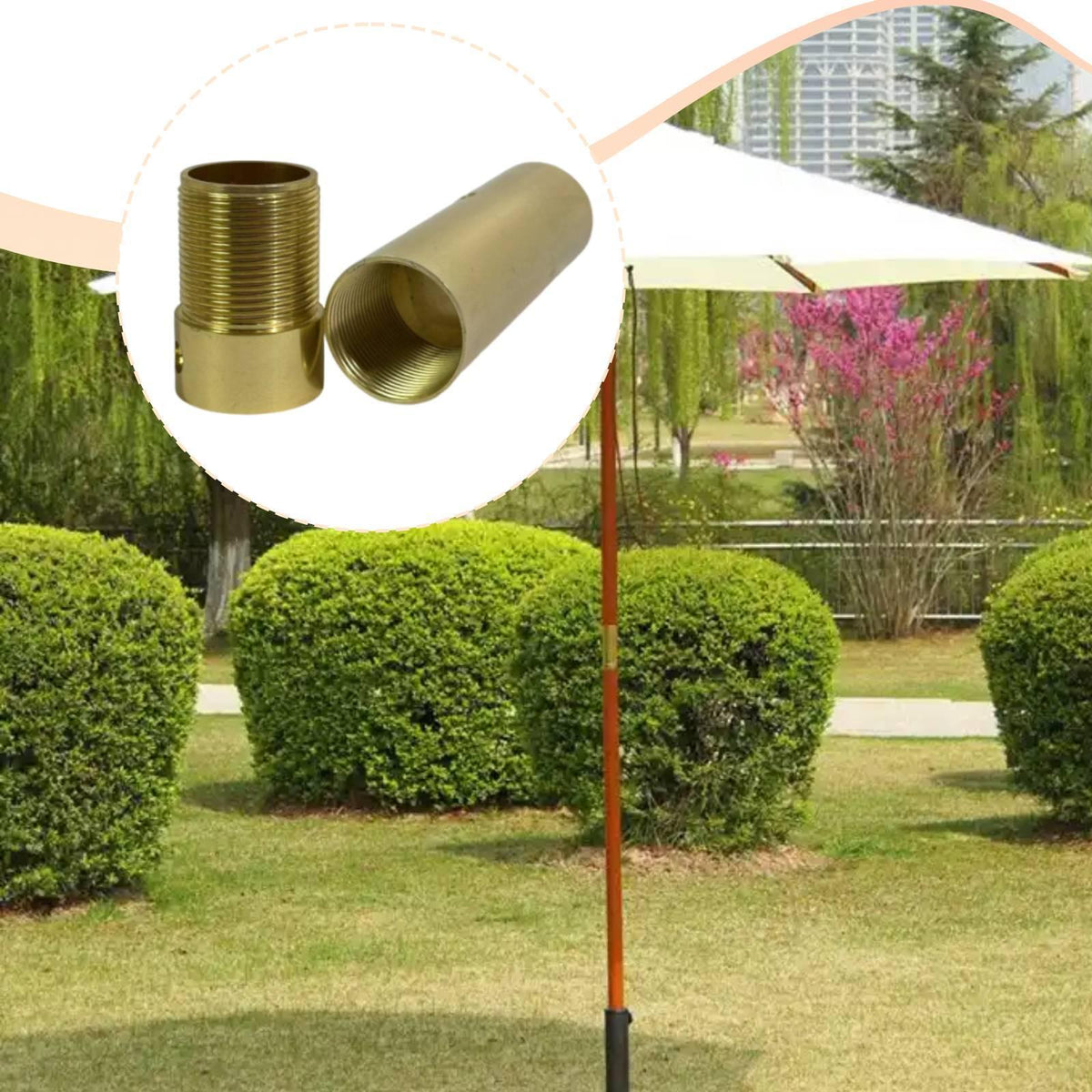 Replacement Sunshade Umbrella Pole Connector Outdoor Hardware 38mm