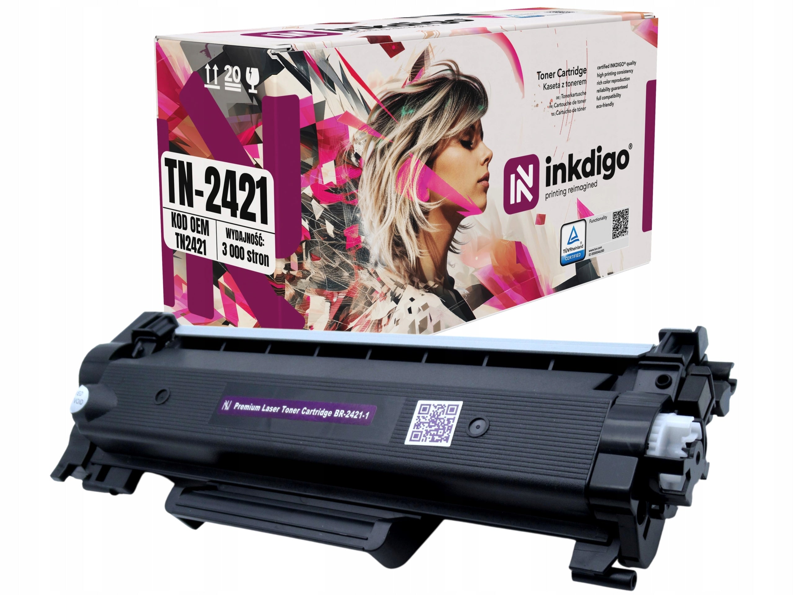 Replacement TN2421 TN2411 - Toner cartridge for BROTHER MFC-L2712DW HL-L2312D printer
