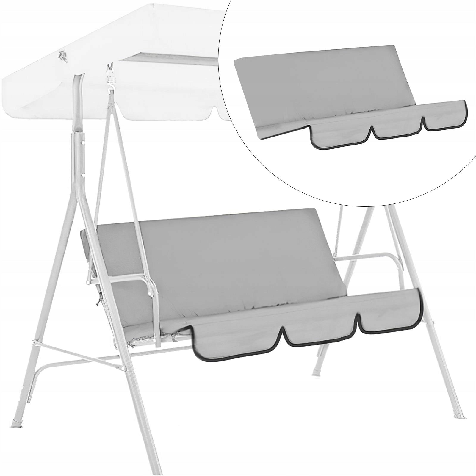 Replacement Waterproof Cover for Garden Swing Gray Manufacturer code gazechimp-66028664