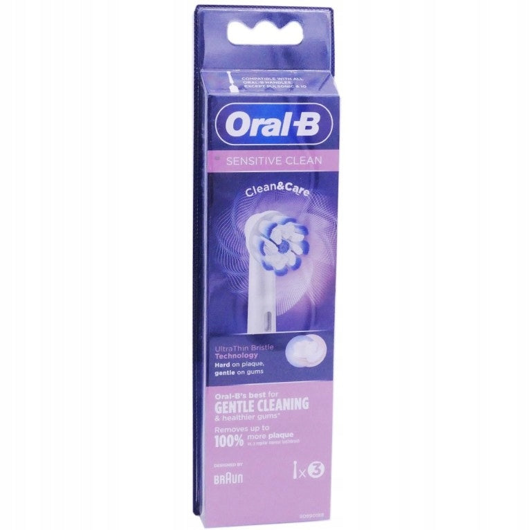 Replacement brush heads Oral-B Sensitive Clean 3 pcs New