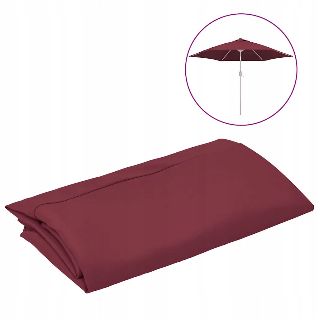 Replacement canopy for garden umbrella UV 300 cm burgundy