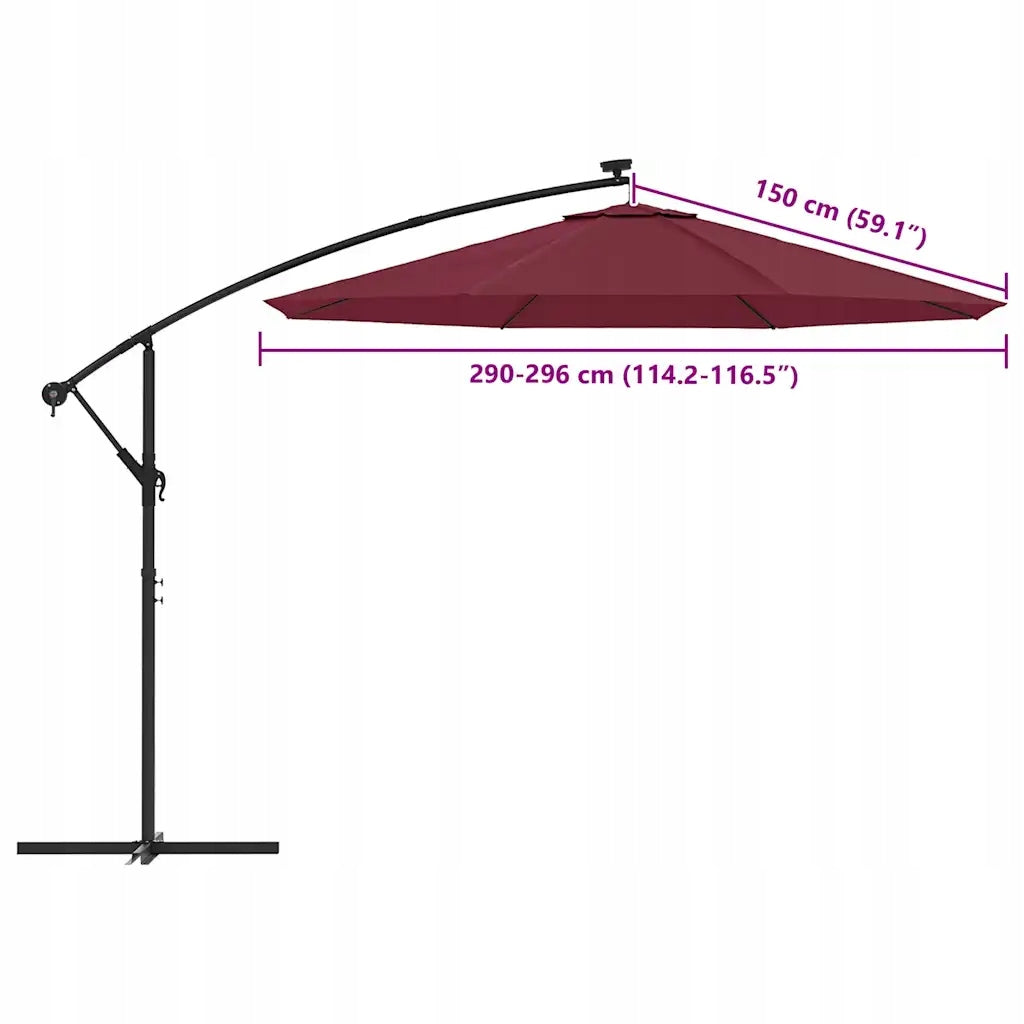 Replacement cover for garden umbrella, burgundy, 300 cm EAN (GTIN) 8720286164914