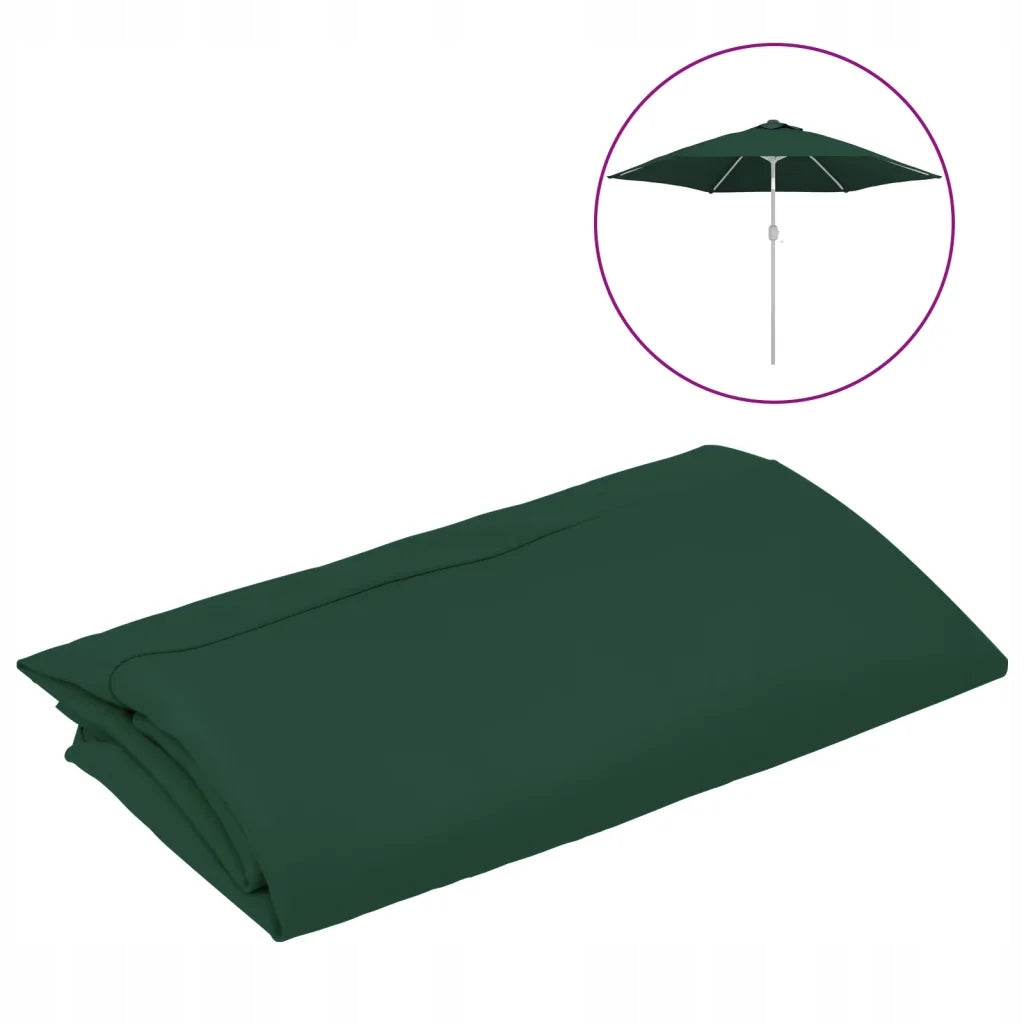 Replacement cover for garden umbrella, green,