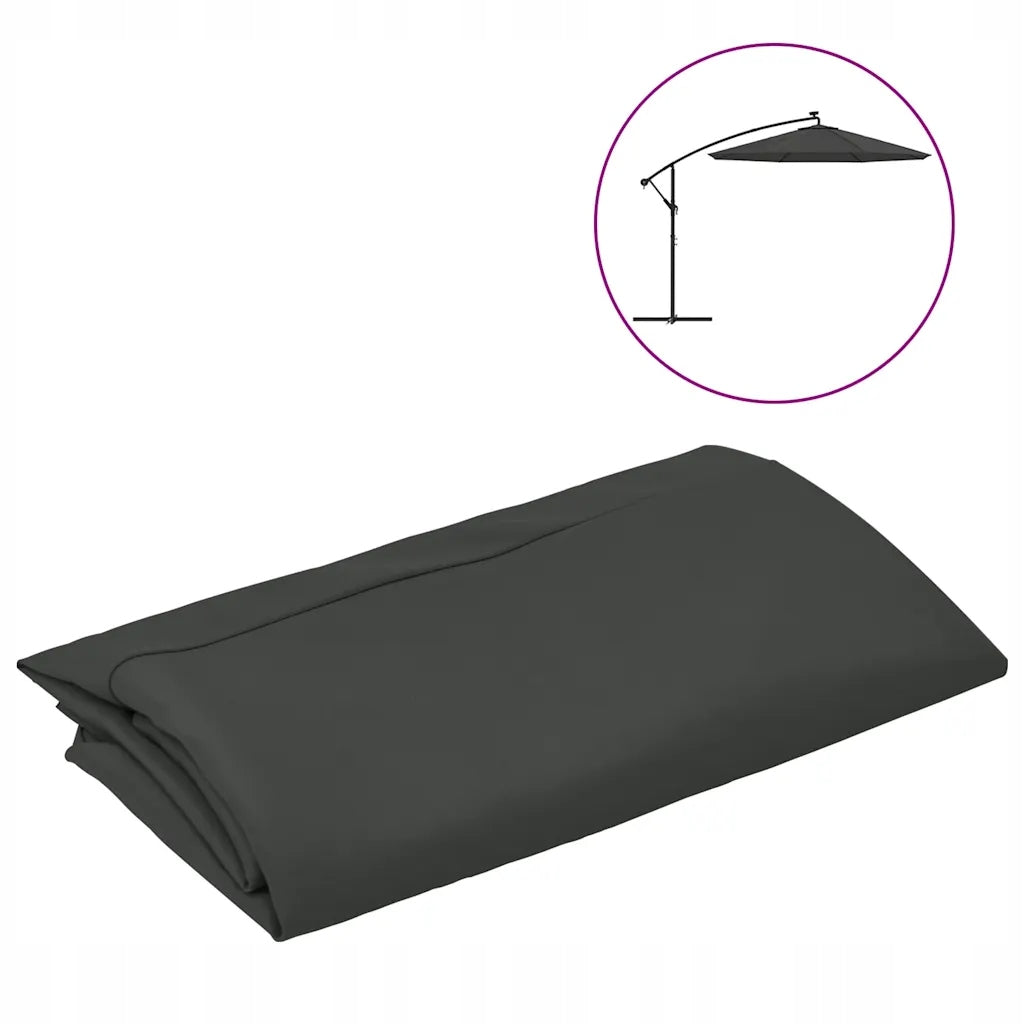 Replacement garden umbrella cover, anthracite, 350 cm