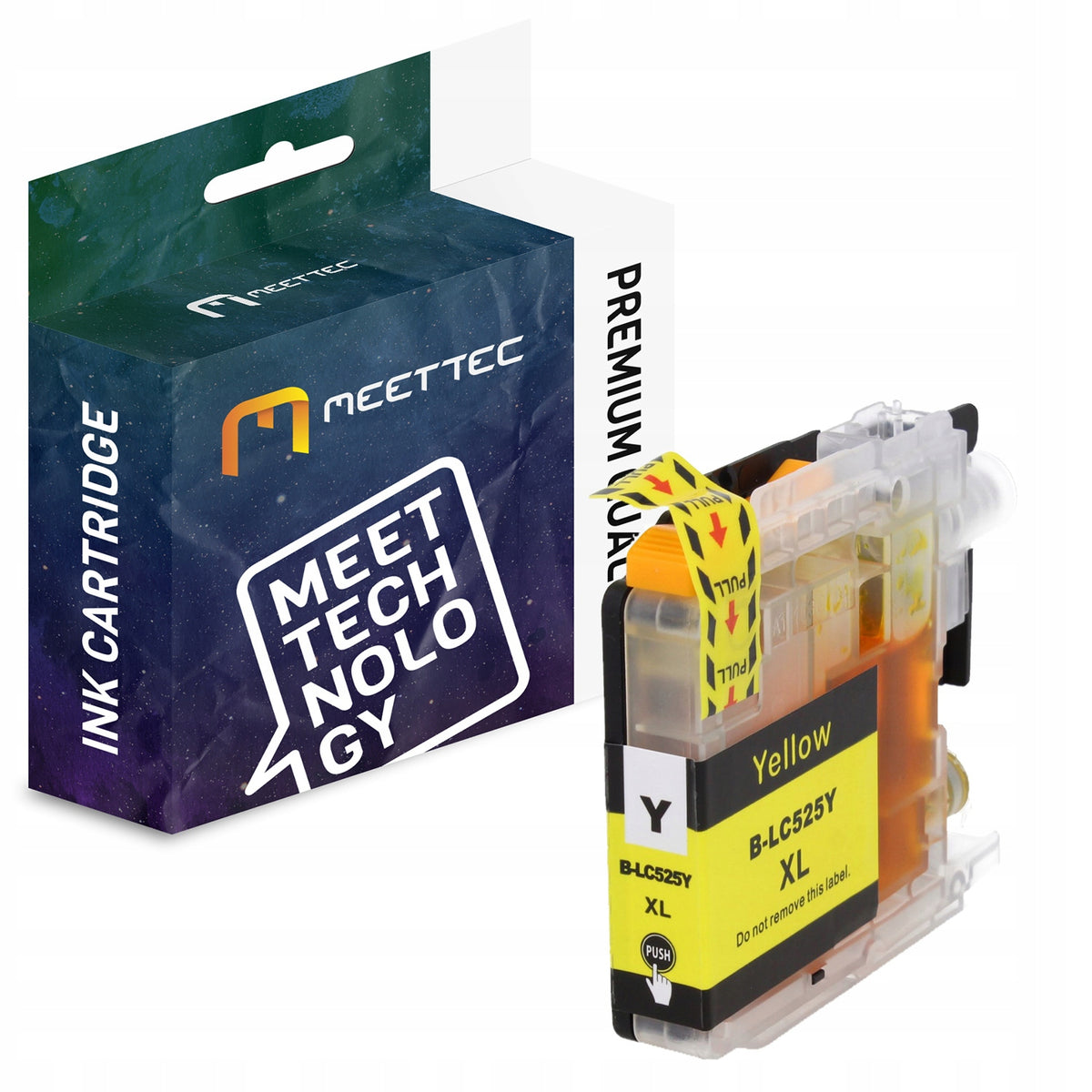 Replacement ink cartridge for Brother LC525 Y DCP-J100