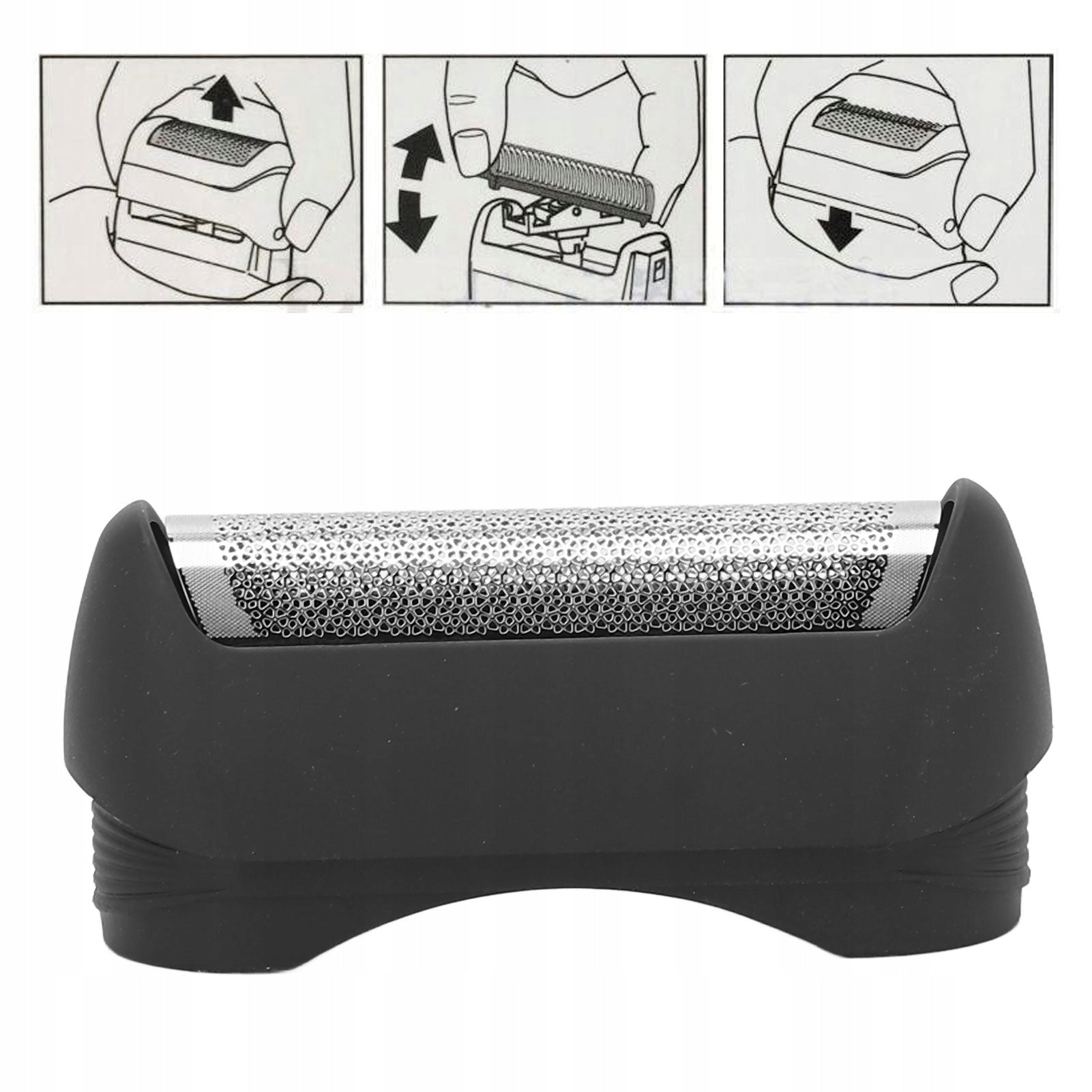 Replacement mesh for razor with aluminum foil