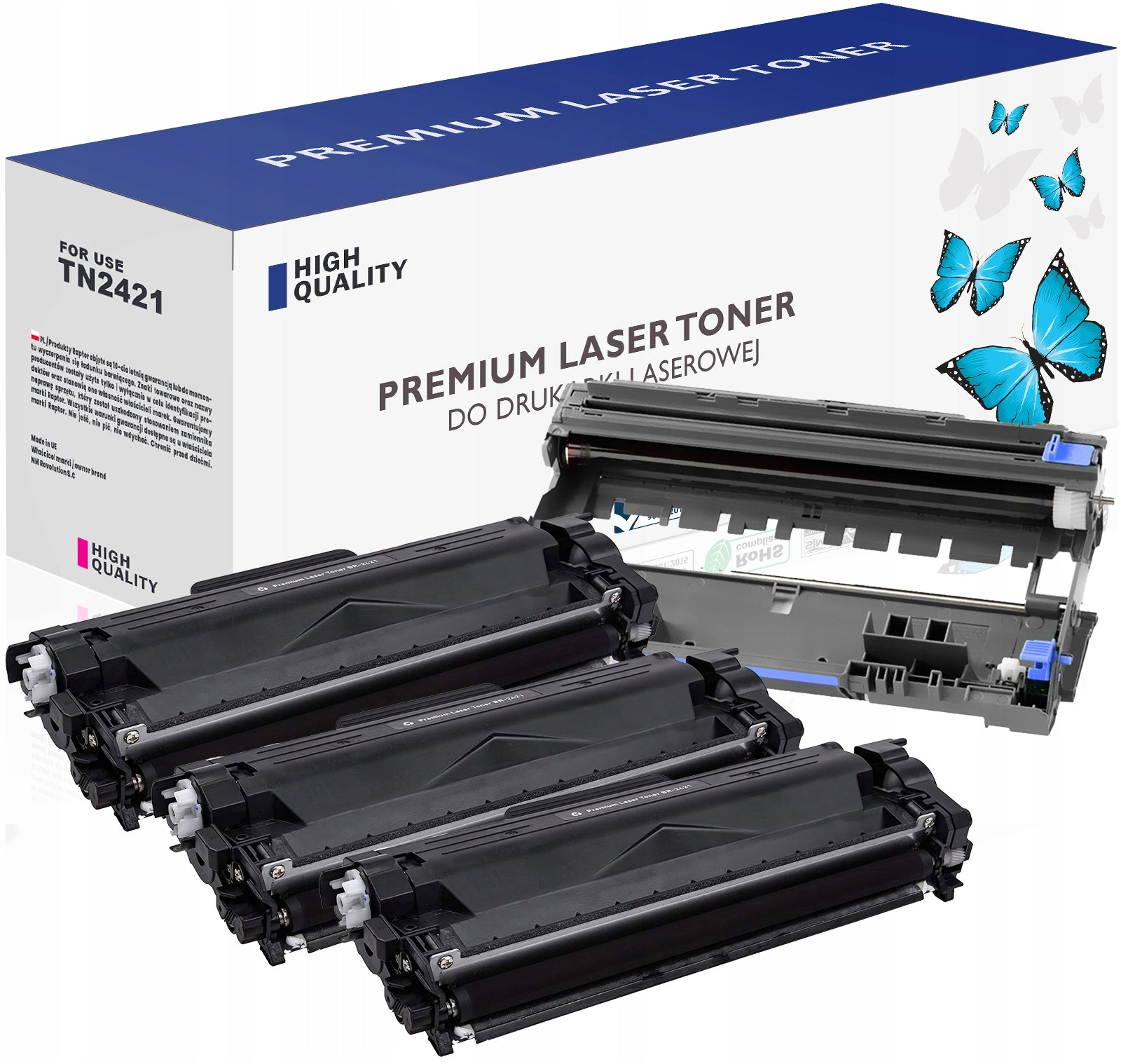 Replacement set 3x Toner TN2421 + 1x Drum DR2401 - Brother printers