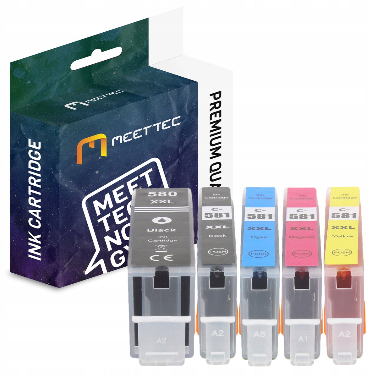 Replacement set PGI-580 + CLI-581 CMYK for Canon