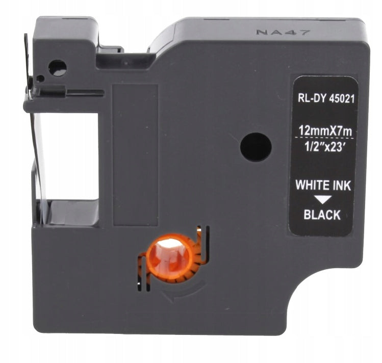Replacement tape DYMO D1 45021 12mm black/white Manufacturer code D1 45021