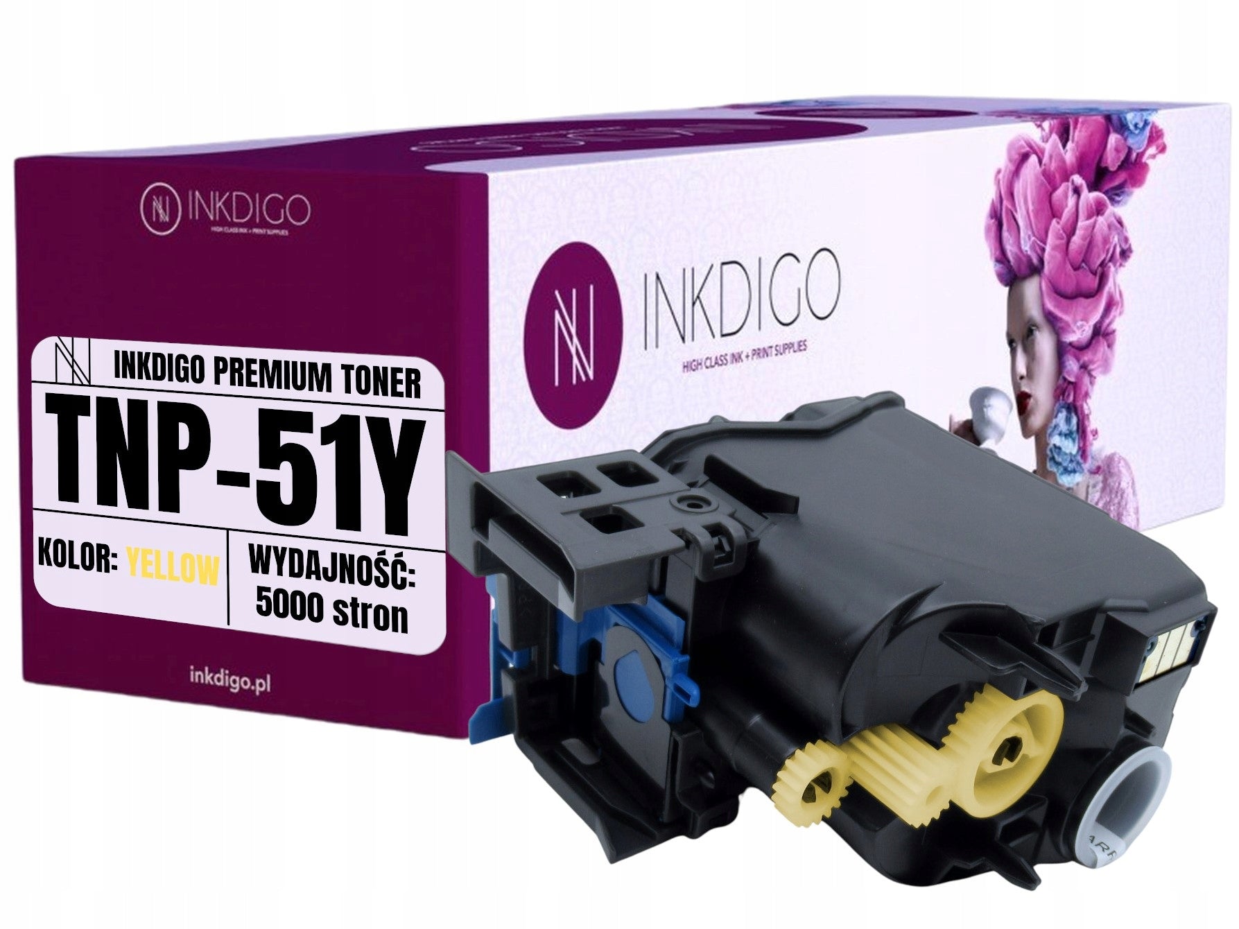 Replacement toner cartridge for Konica Minolta C3110 TNP51Y