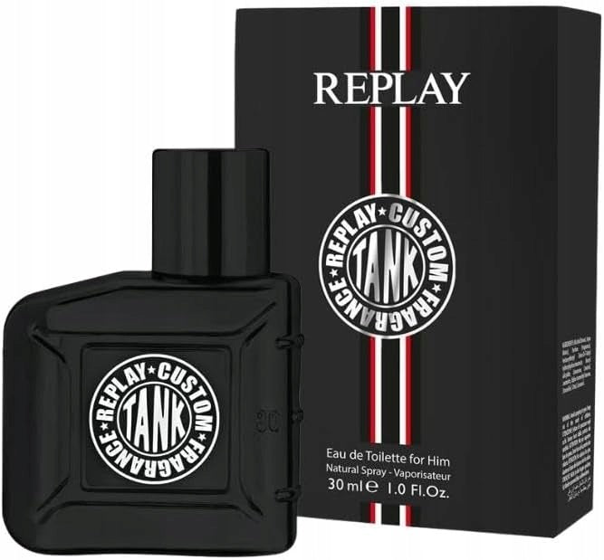 Replay #Tank Custom For Him Toaletní voda 30 ml – dřevitě kořeněná vůně