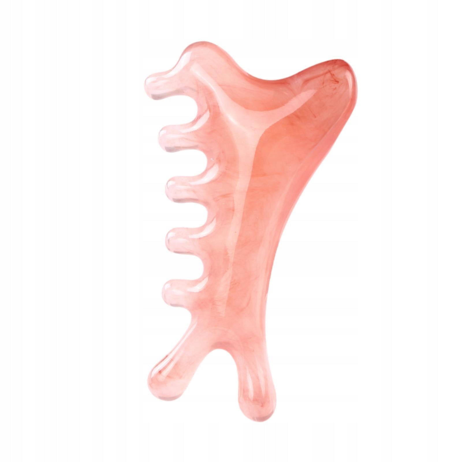 Resin Massage Comb Portable Practical Relaxation Gua Sha Scraping Pink Medical device no