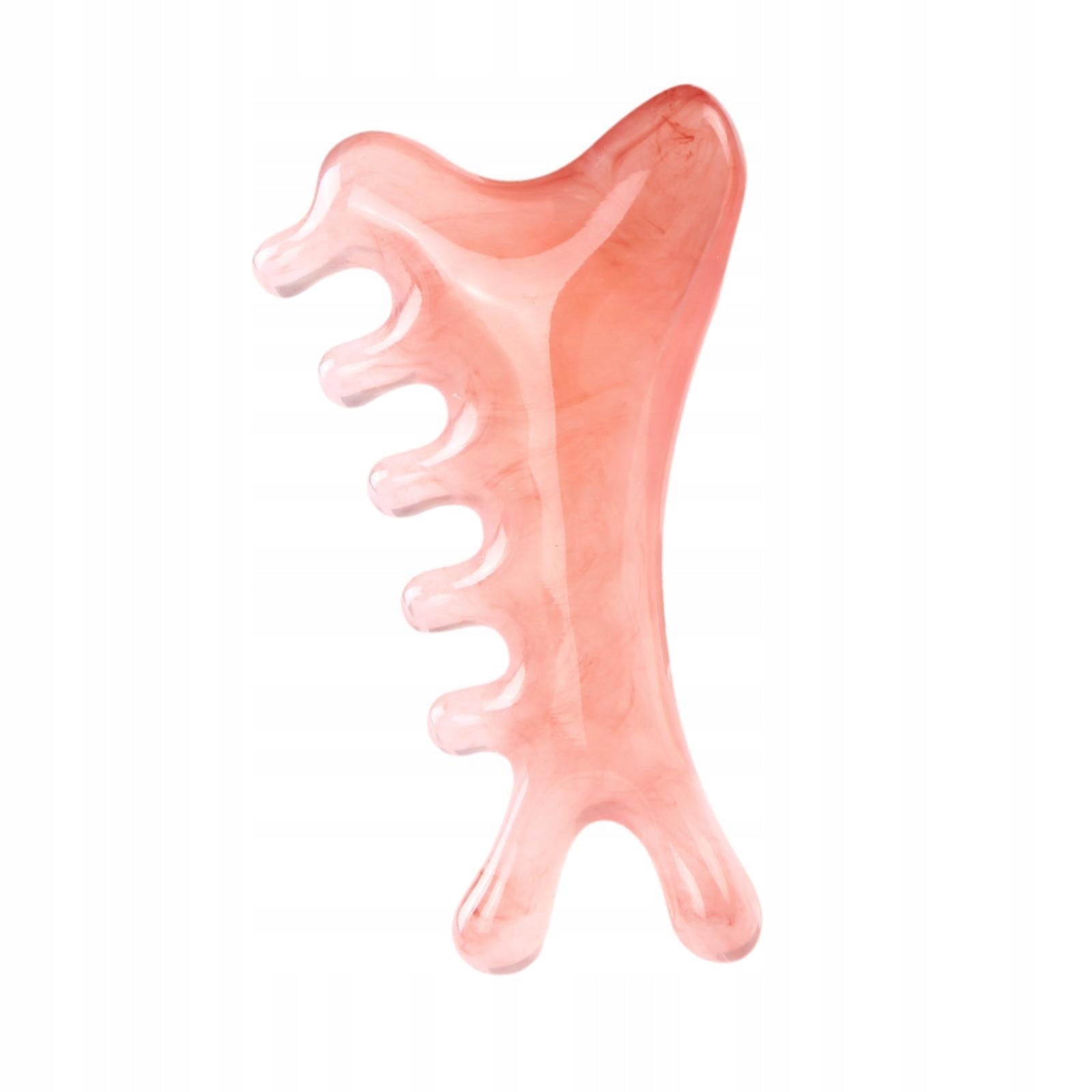 Resin Massage Comb Portable Practical Relaxation Gua Sha Scraping Pink Medical device type accessories for a medical device or a product without an intended medical purpose