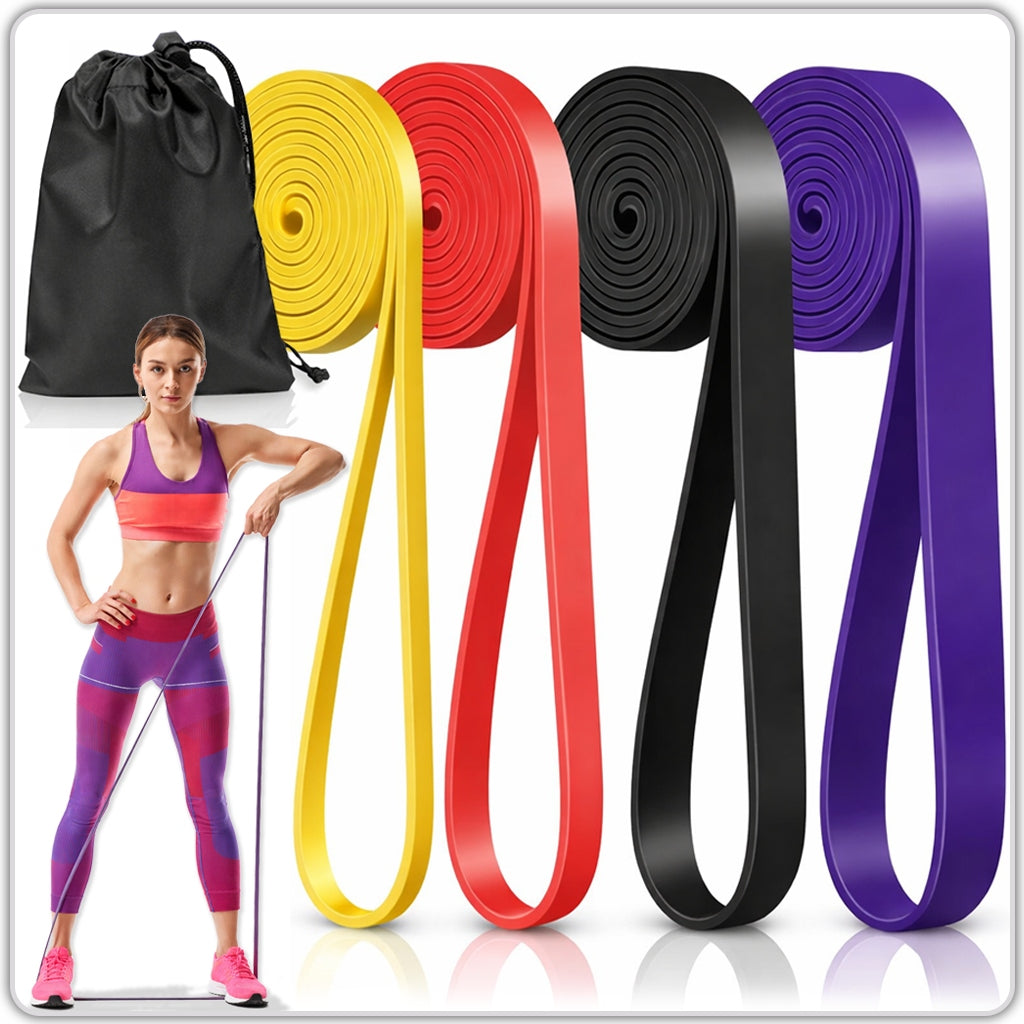 Resistance Bands 4pcs Pull-Up Set Strength Training Stretching