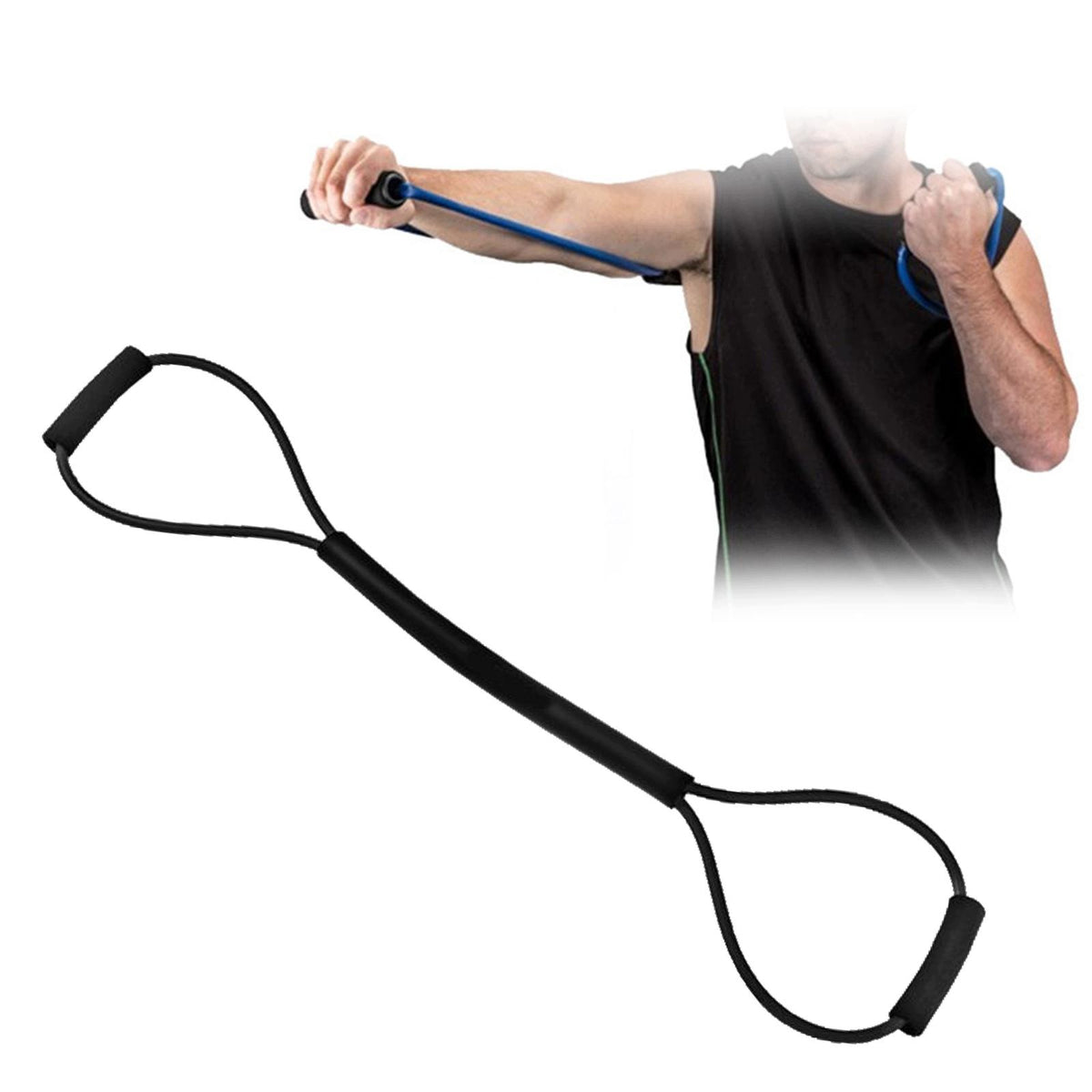 Resistance Bands Boxing Shadow Exercise Pull Rope Speed Punching Black 35LB