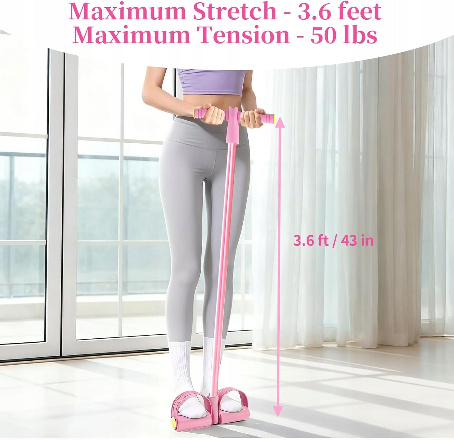 Resistance Bands with Handles Upgrade 6-Tubes Manual Tension Training Pedal Brand no brand