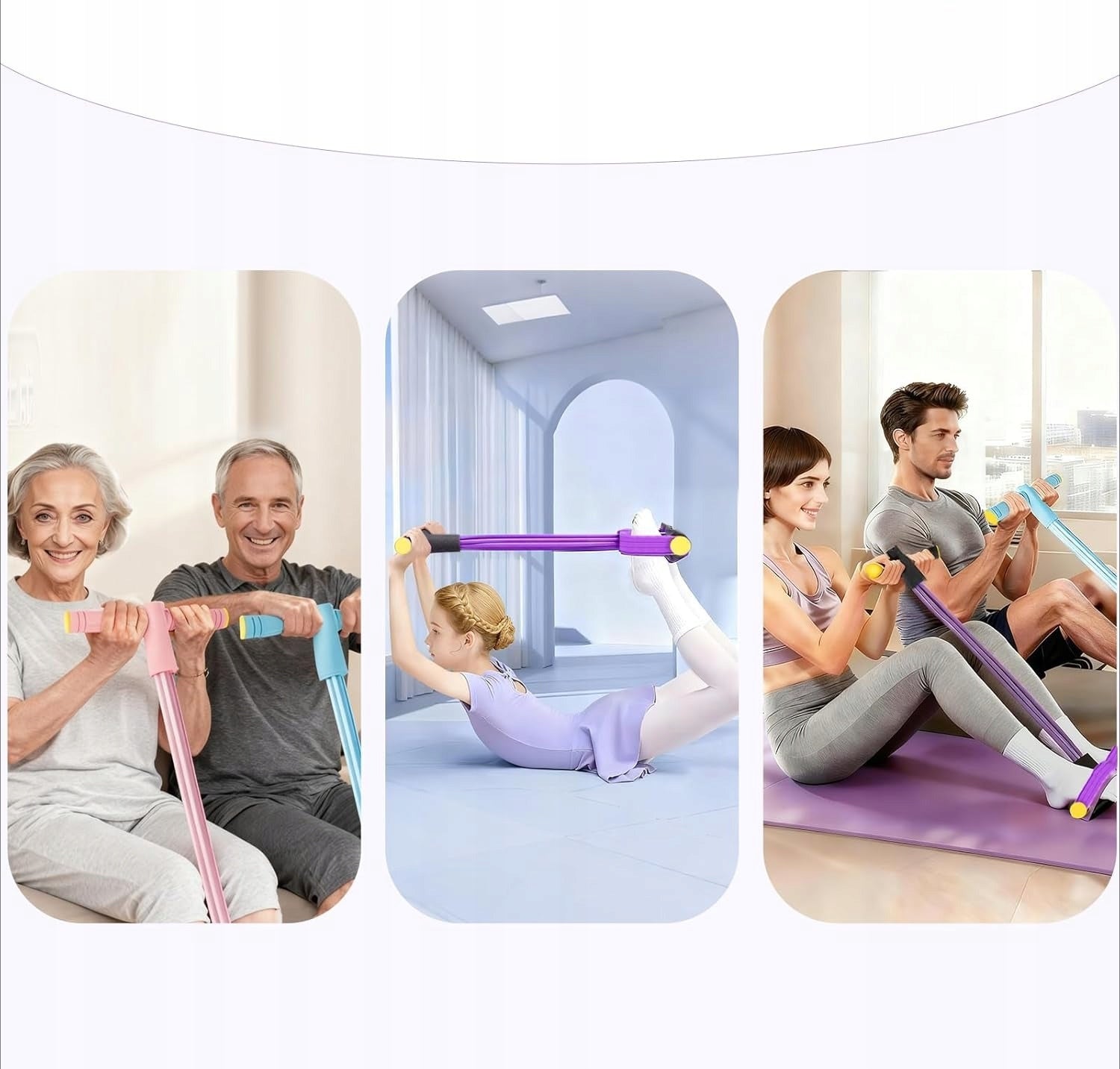 Resistance Bands with Handles Upgrade 6-Tubes Manual Tension Training Pedal Number of pieces in the set 1